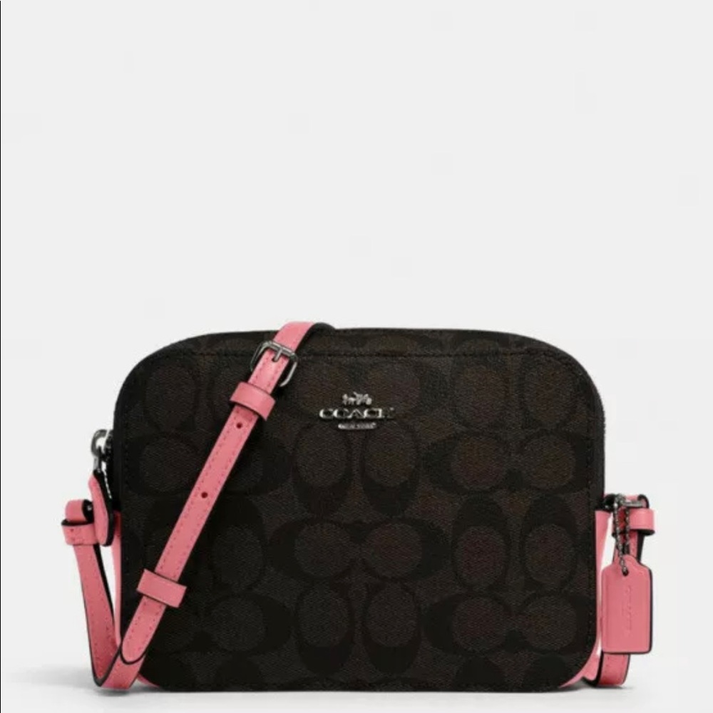 Coach Mini Camera Bag In Signature Canvas